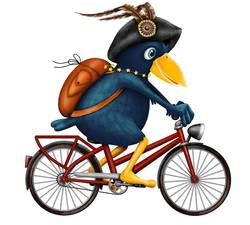 Gustav auf dem Fahrrad