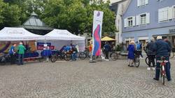 Bereits 2024 fanden Aktionen zum Weltfahrradtag auf dem Rathausplatz statt.