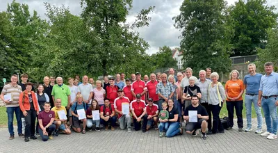 Stadtradelsieger*innen und Bürgermeister Oliver Martini (Rechts im Bild). 